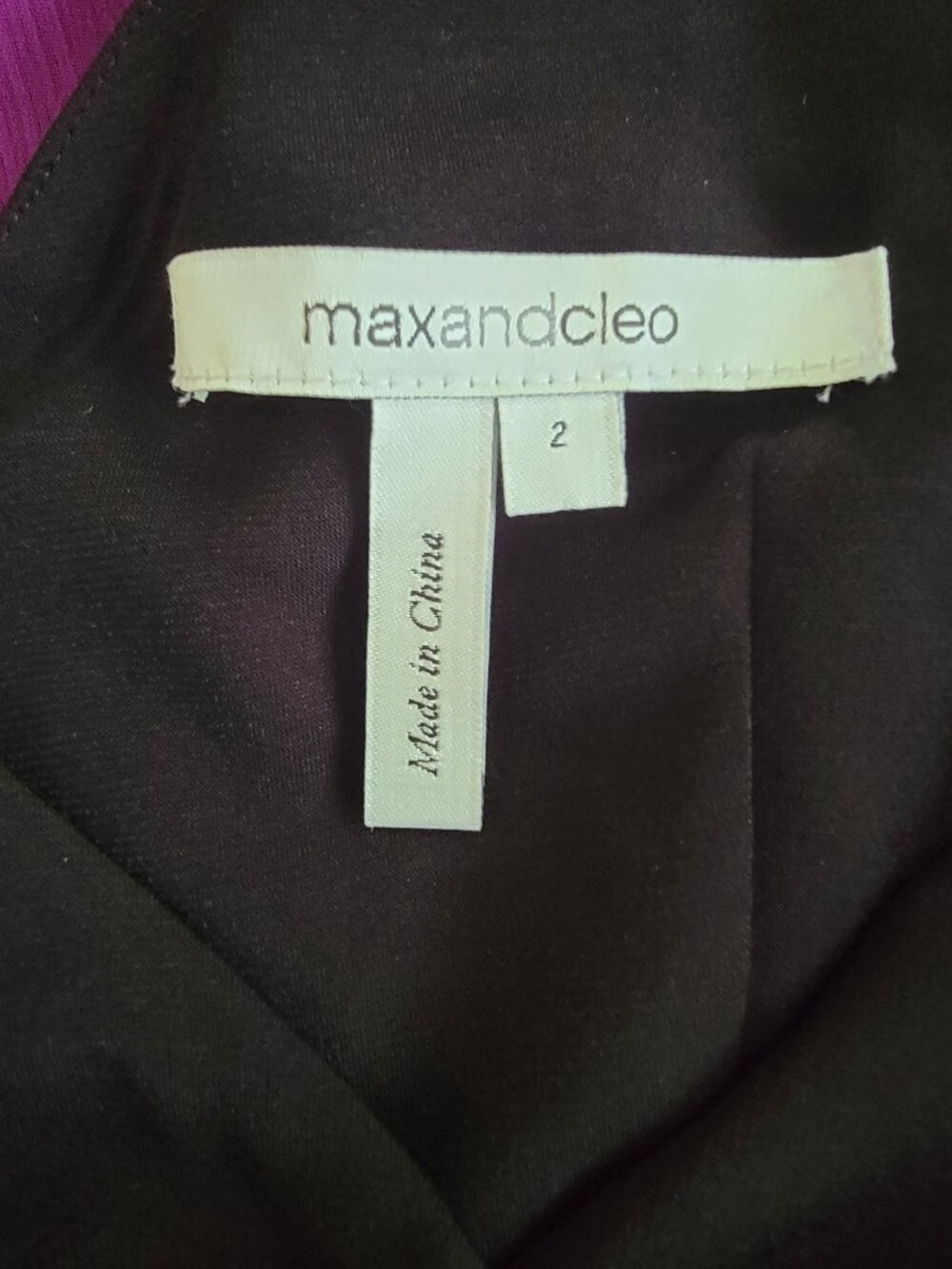 MAXANDCLEO BLACK / FUCHSIA RUFFLE DRESS - Picture 7 of 13